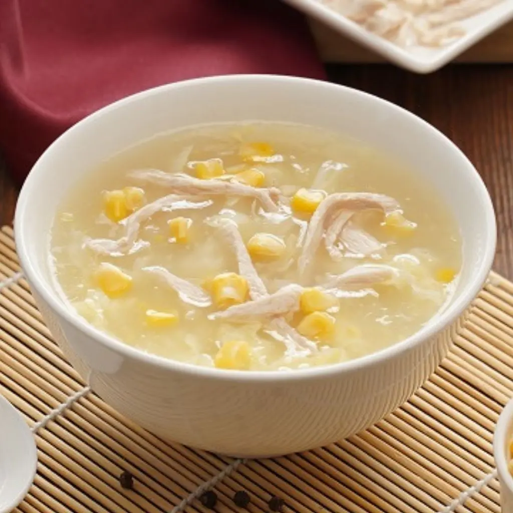 شوربة الدجاج بالذرة